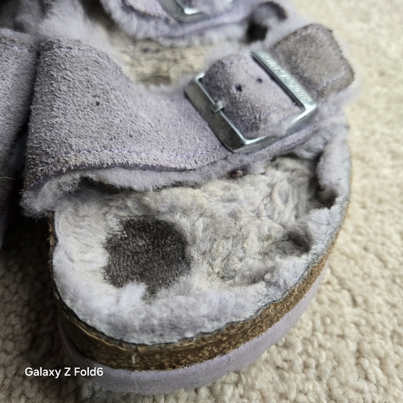 Birkenstock Arizona Big Buckle Shearling Teddy Purple Fog - Picture 10 of 12